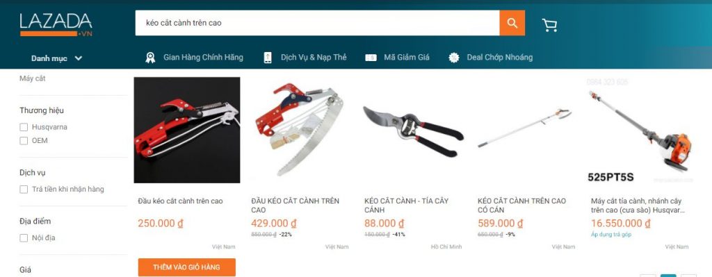 Kéo cắt cành trên cao Lazada